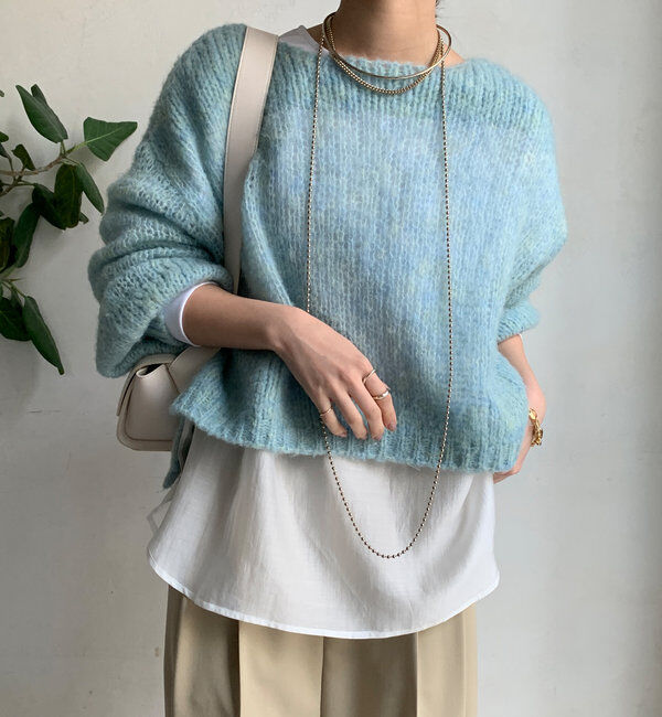  「裾シアー切替ジョーゼットTEE」|Tシャツ・カットソー|オフホワイト