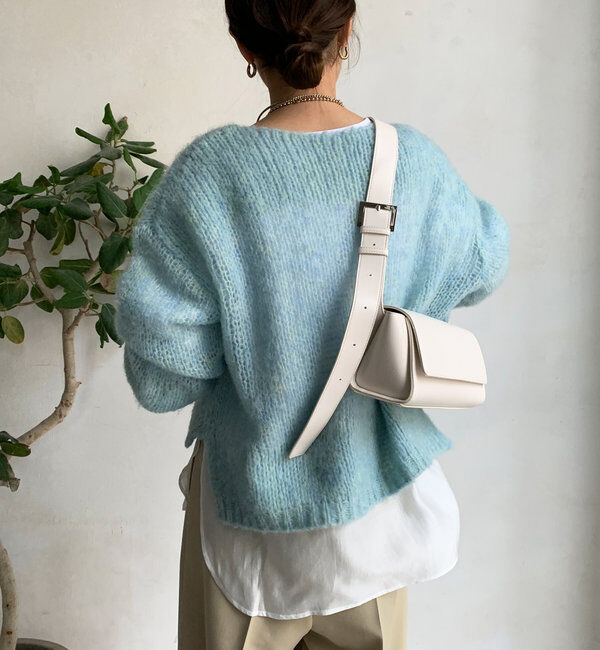  「裾シアー切替ジョーゼットTEE」|Tシャツ・カットソー|