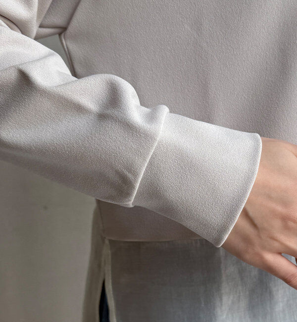  「裾シアー切替ジョーゼットTEE」|Tシャツ・カットソー|