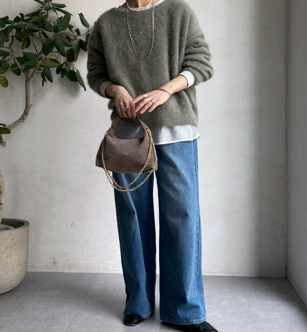  「裾シアー切替ジョーゼットTEE」|Tシャツ・カットソー|