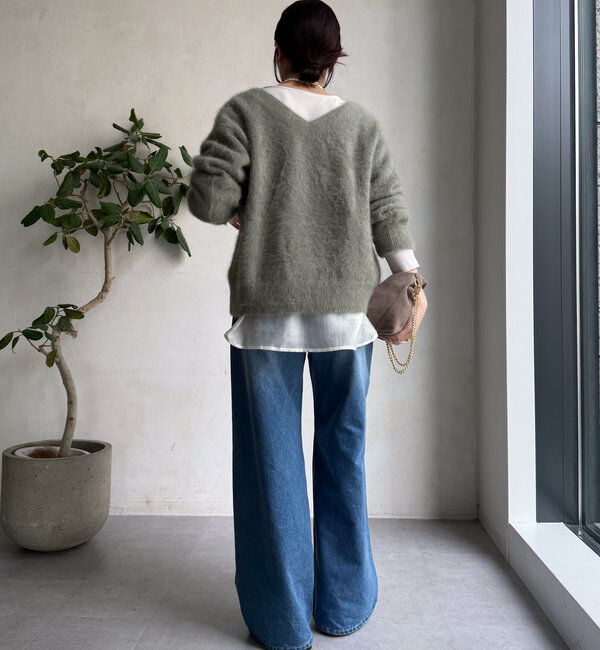  「裾シアー切替ジョーゼットTEE」|Tシャツ・カットソー|