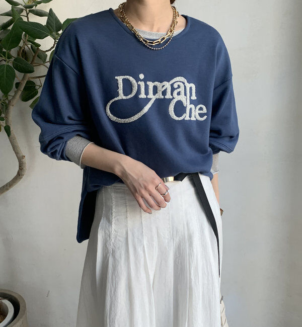  「【WEB限定】ラメサガラ刺繍プルオーバー」|Tシャツ・カットソー|