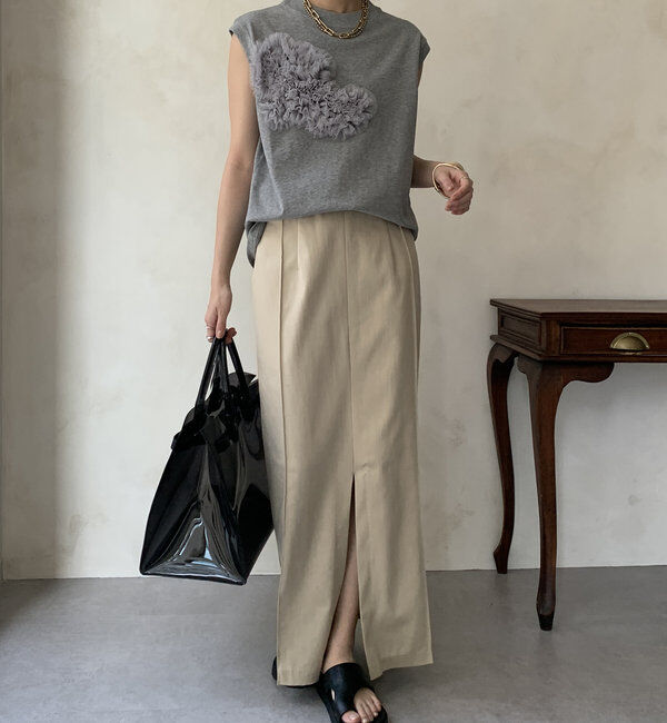  「3DチュールモチーフTEE」|Tシャツ・カットソー|