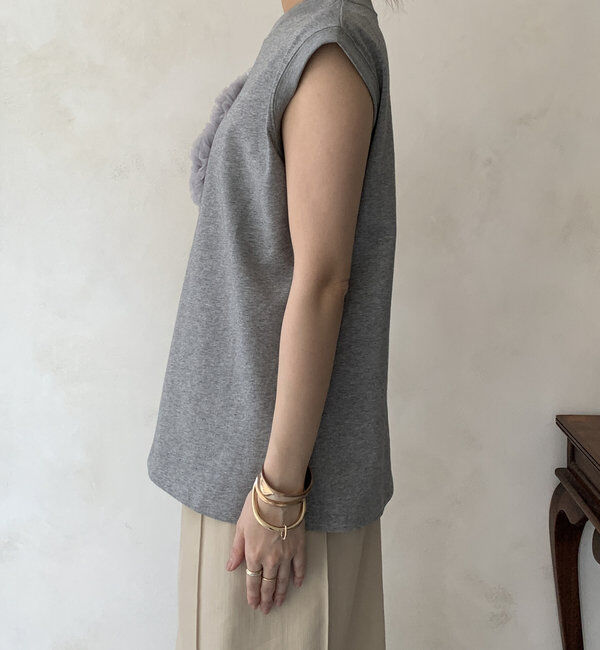  「3DチュールモチーフTEE」|Tシャツ・カットソー|