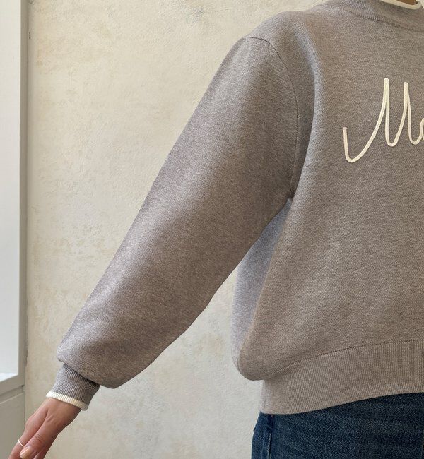  「【WEB限定】コード刺繍ロゴニットトップス」|ニット・セーター|