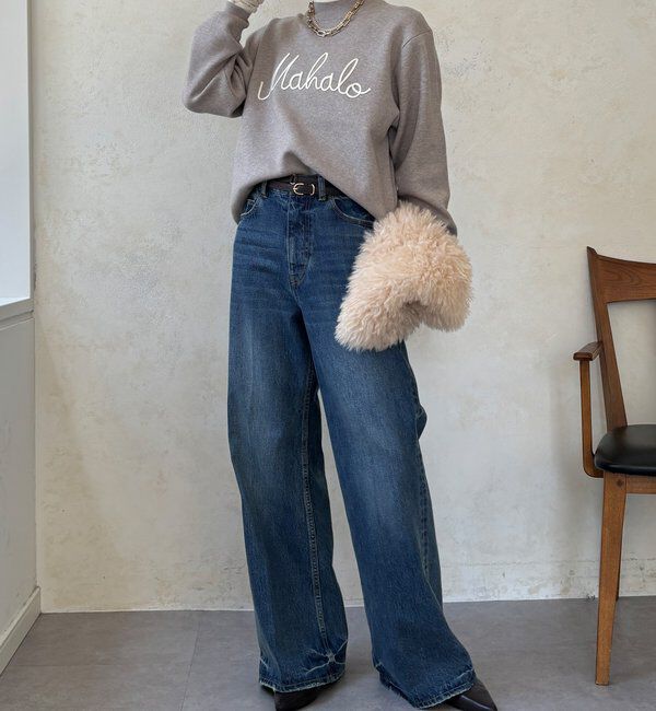  「【WEB限定】コード刺繍ロゴニットトップス」|ニット・セーター|