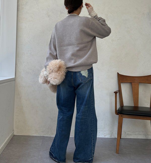  「【WEB限定】コード刺繍ロゴニットトップス」|ニット・セーター|