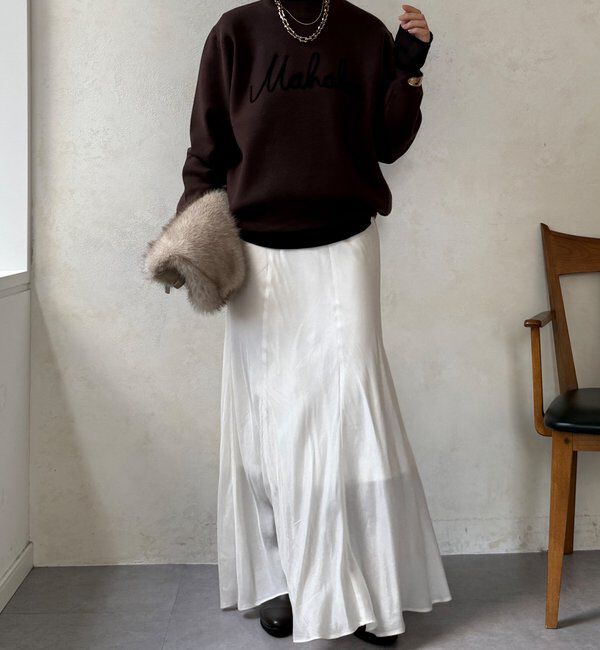  「【WEB限定】コード刺繍ロゴニットトップス」|ニット・セーター|