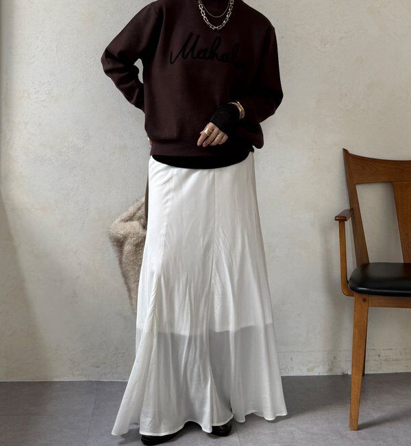  「【WEB限定】コード刺繍ロゴニットトップス」|ニット・セーター|