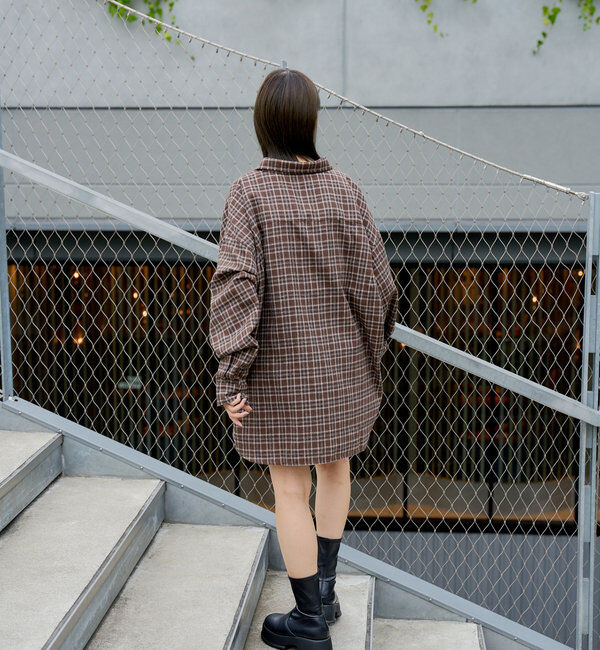  「【WHIMSIC】フランネルチェックレギュラーカラーシャツ」|シャツ・ブラウス|