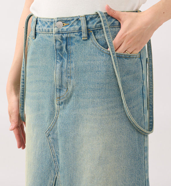  「【MONN.:.(モン)】LOOSE DENIM SKIRT」|スカート|