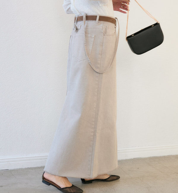  「【MONN.:.(モン)】LOOSE DENIM SKIRT」|スカート|