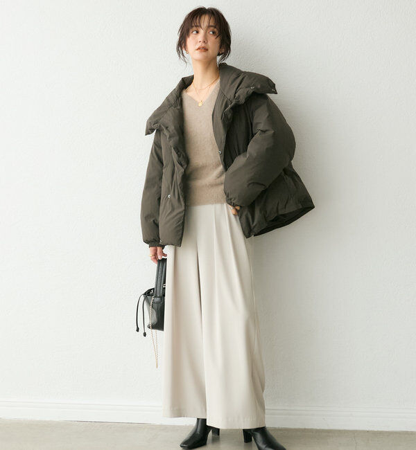  「【軽量705g】スタンドカラーダウンジャケット」|ダウン|
