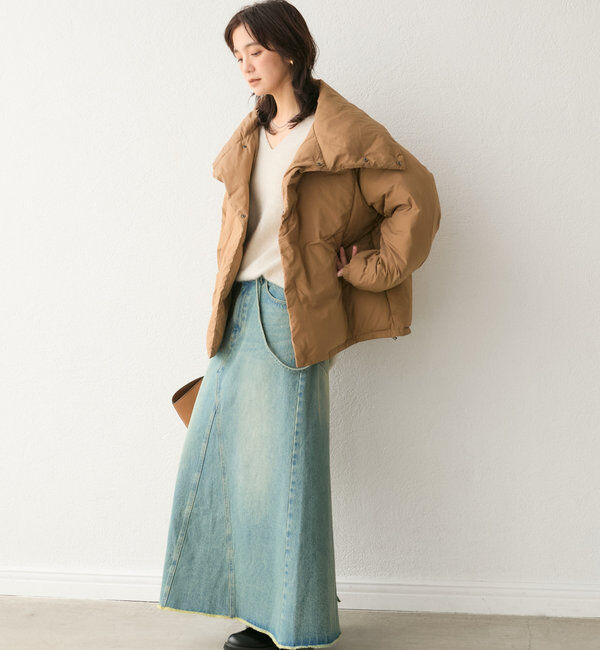  「【軽量705g】スタンドカラーダウンジャケット」|ダウン|