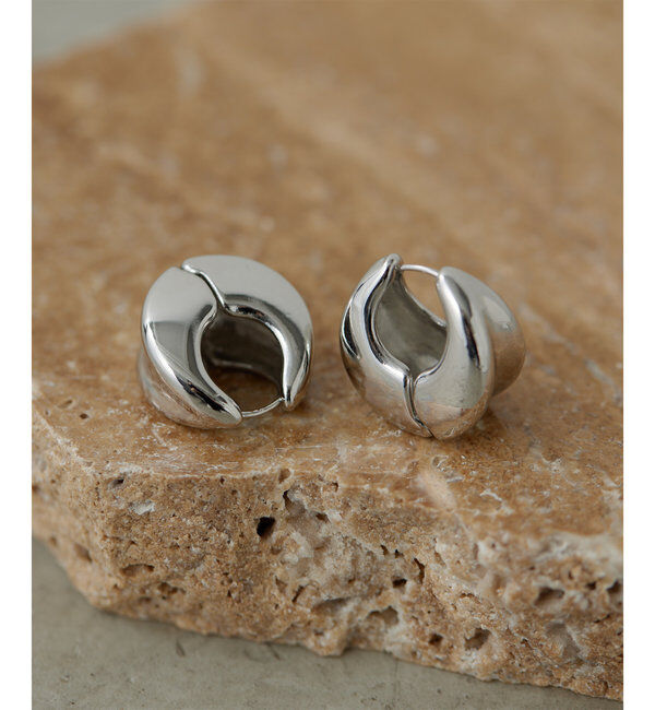  「ボリュームワンタッチピアス」|リング|シルバー
