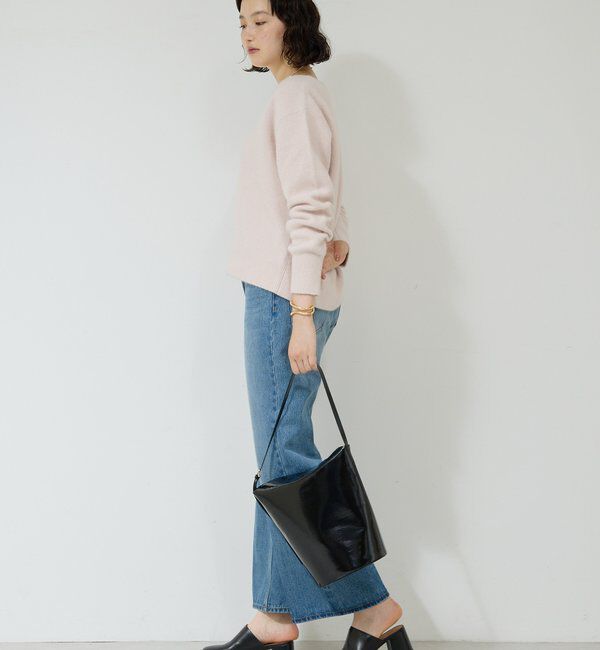  「【デコルテ美人ニット】ファーウールキーネックニット」|ニット・セーター|