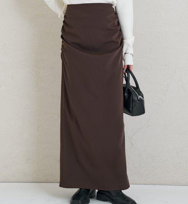  「サイドギャザータックスカート」|スカート|