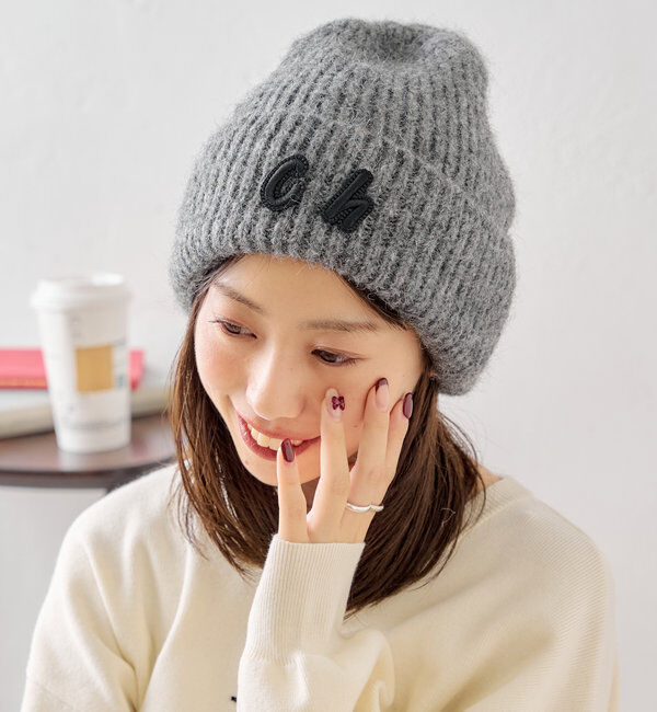  「ロゴ入りビーニー」|ハット|グレー