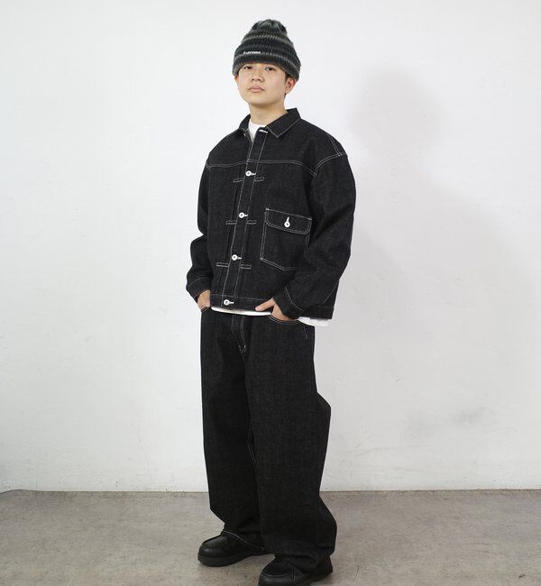  「【Sourcream/サワークリーム】ブラックデニムジャケット / 日本製」|デニムジャケット|