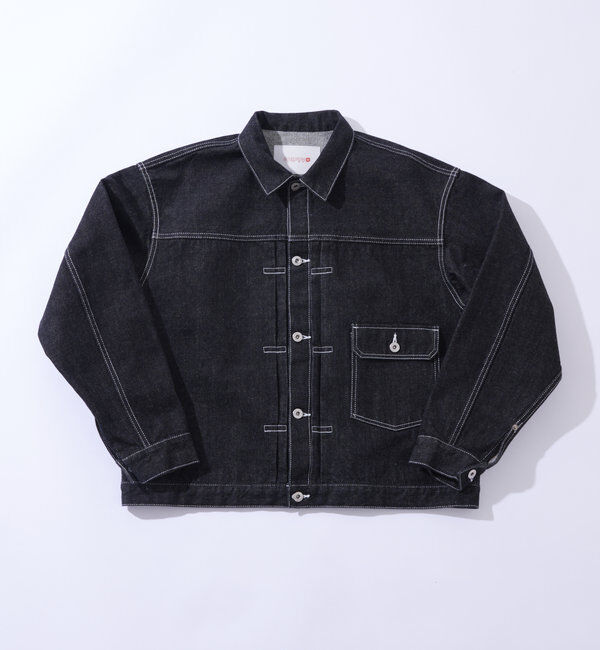  「【Sourcream/サワークリーム】ブラックデニムジャケット / 日本製」|デニムジャケット|