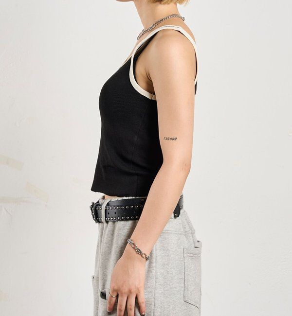  「パイピングニットキャミソール / 6色展開」|キャミソール|