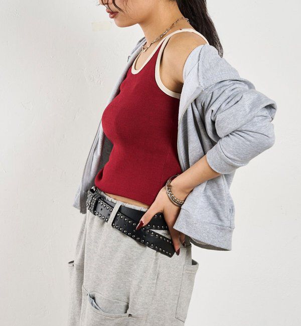  「パイピングニットキャミソール / 6色展開」|キャミソール|