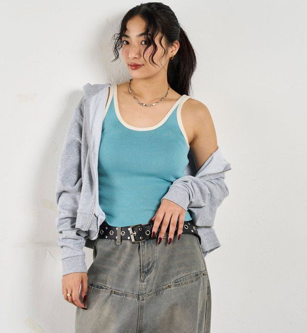  「パイピングニットキャミソール / 6色展開」|キャミソール|