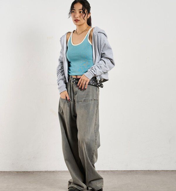  「パイピングニットキャミソール / 6色展開」|キャミソール|