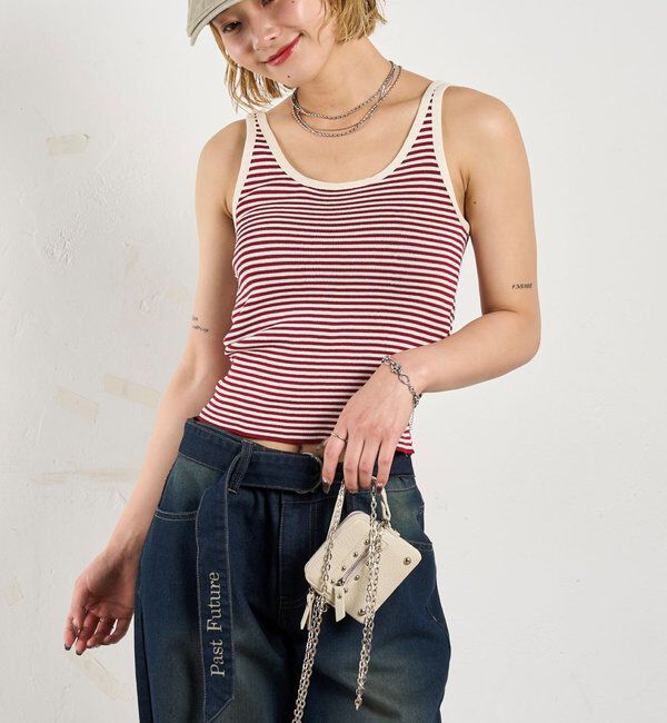  「パイピングニットキャミソール / 6色展開」|キャミソール|