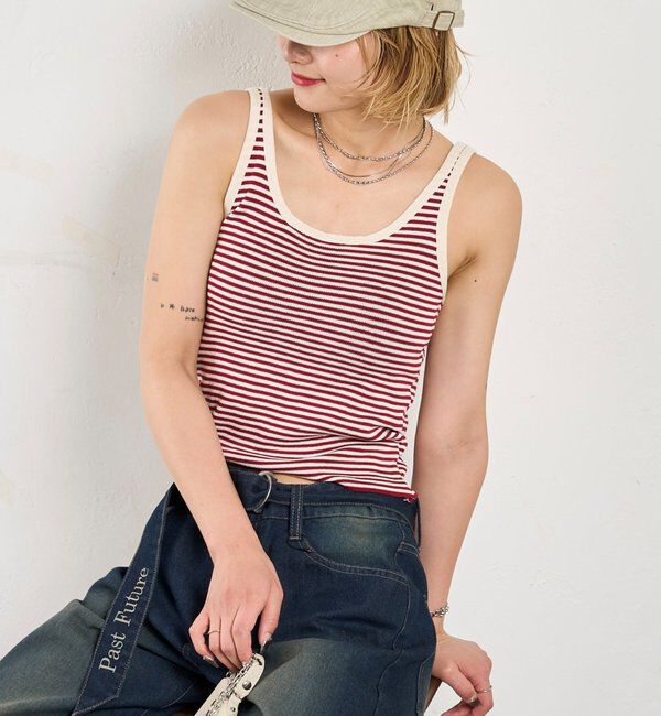  「パイピングニットキャミソール / 6色展開」|キャミソール|