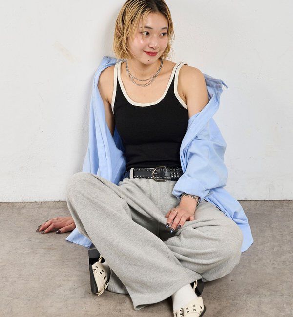  「パイピングニットキャミソール / 6色展開」|キャミソール|