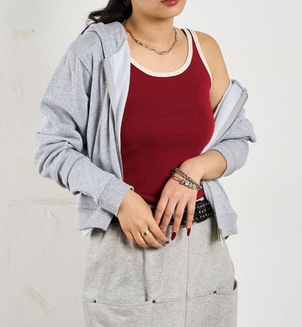  「パイピングニットキャミソール / 6色展開」|キャミソール|レッド