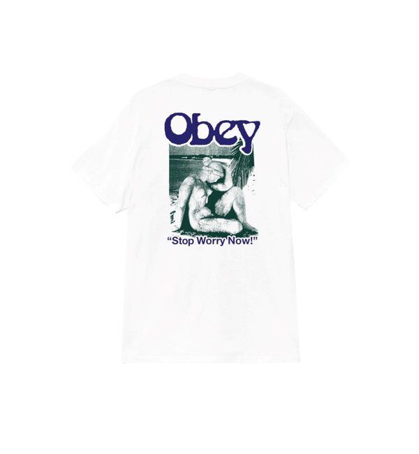  「【OBEY】 STOP WORRY NOW CLASSIC TEE」|Tシャツ・カットソー|ホワイト