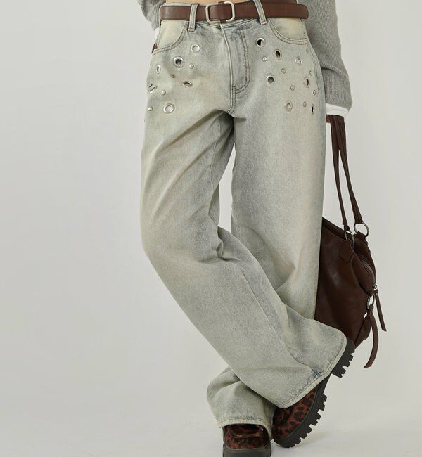  「EYELET LOW RISE DENIM /アイレットローライズデニム」|デニム|