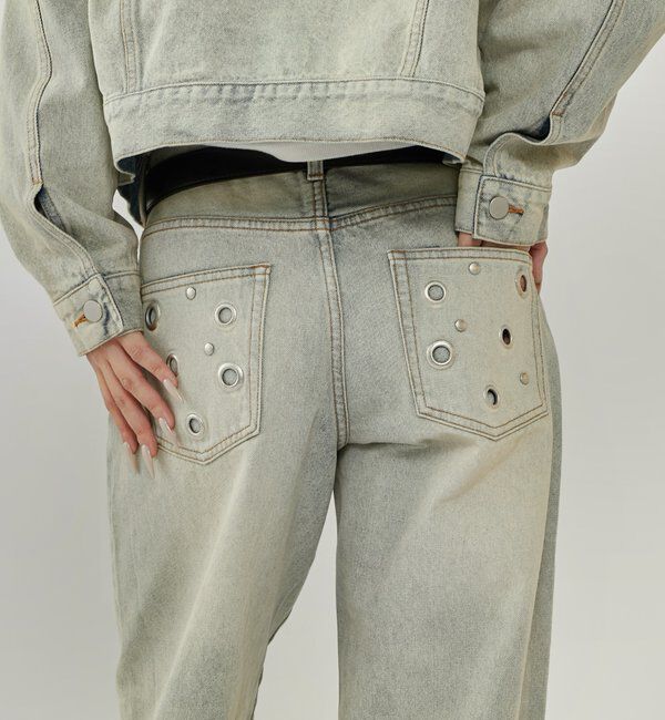  「EYELET LOW RISE DENIM /アイレットローライズデニム」|デニム|