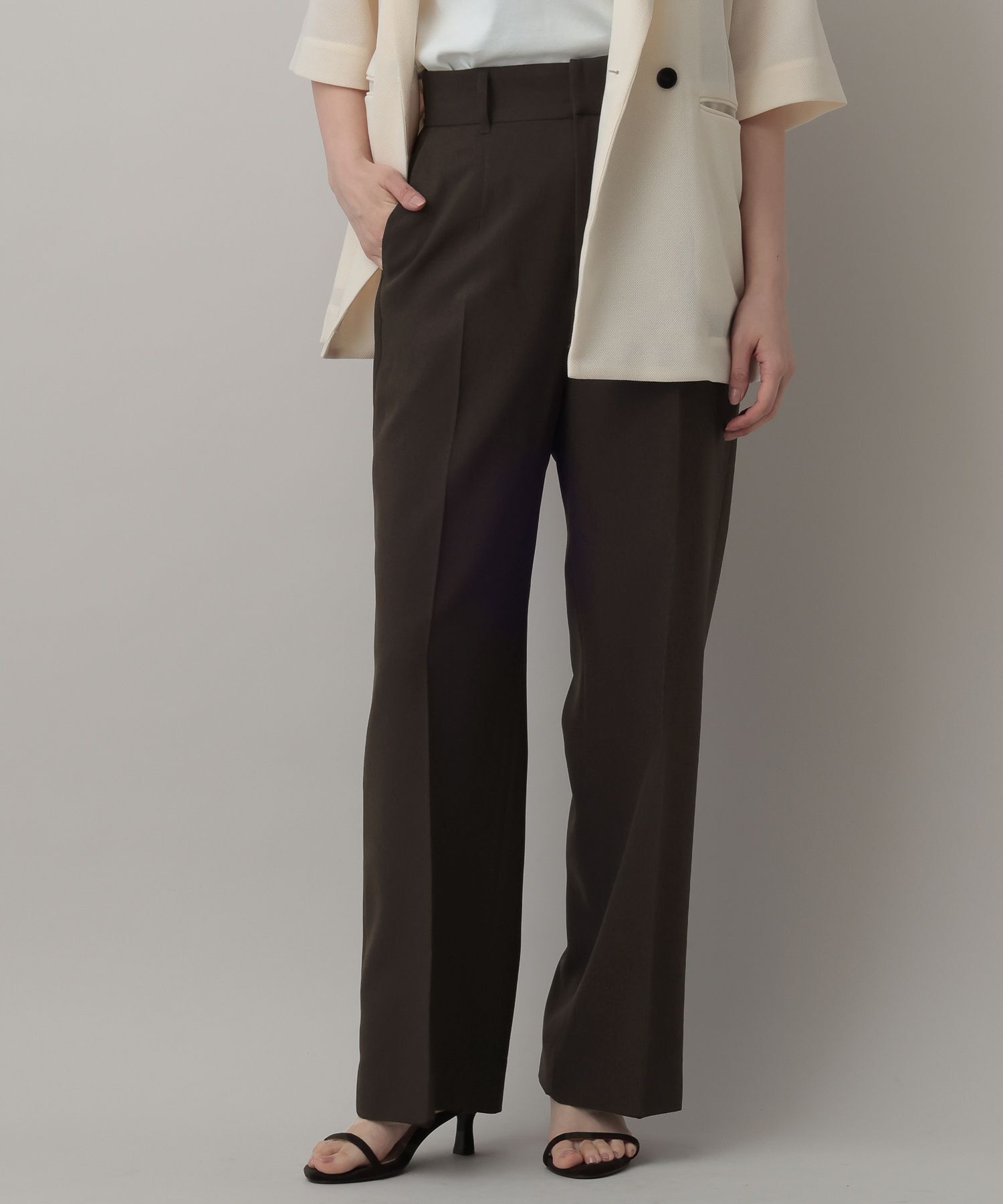 A part by 「リネンライクストレートパンツ」|スラックス|