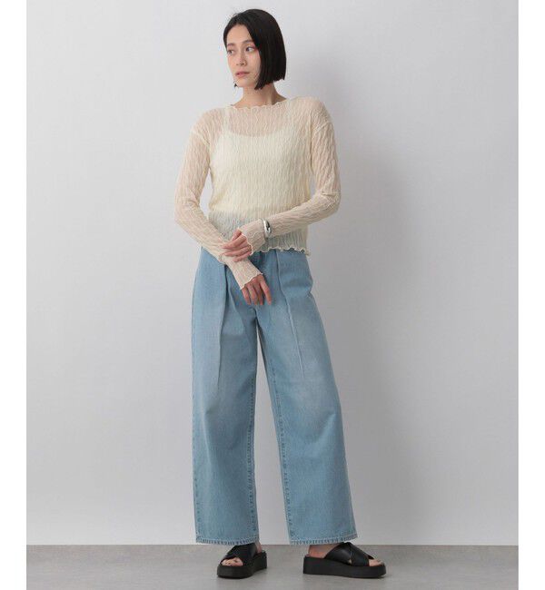 LOWRYS FARM「ヘンケイシアークルーロングスリーブ」|Tシャツ・カットソー|