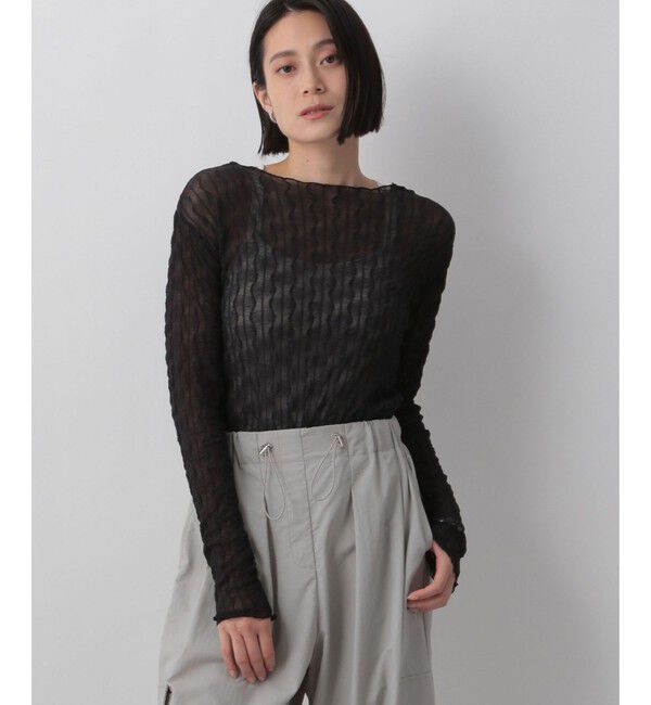 LOWRYS FARM「ヘンケイシアークルーロングスリーブ」|Tシャツ・カットソー|