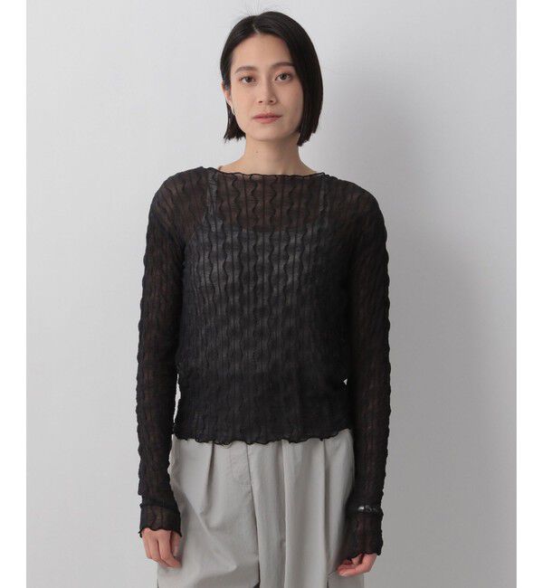 LOWRYS FARM「ヘンケイシアークルーロングスリーブ」|Tシャツ・カットソー|