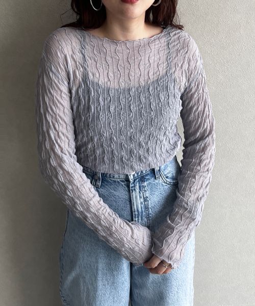 LOWRYS FARM「ヘンケイシアークルーロングスリーブ」|Tシャツ・カットソー|PPL2