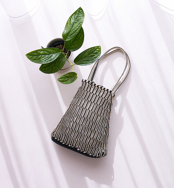 collex「【ANANS】マクラメ ワックスコード トートバッグ」|トートバッグ|ブラック