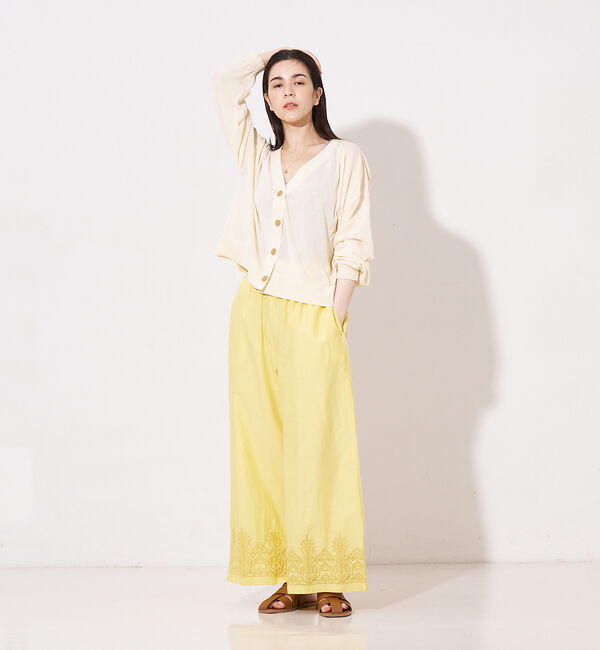 collex「Vネック ボックスシルエット シアーカーディガン」|カーディガン|