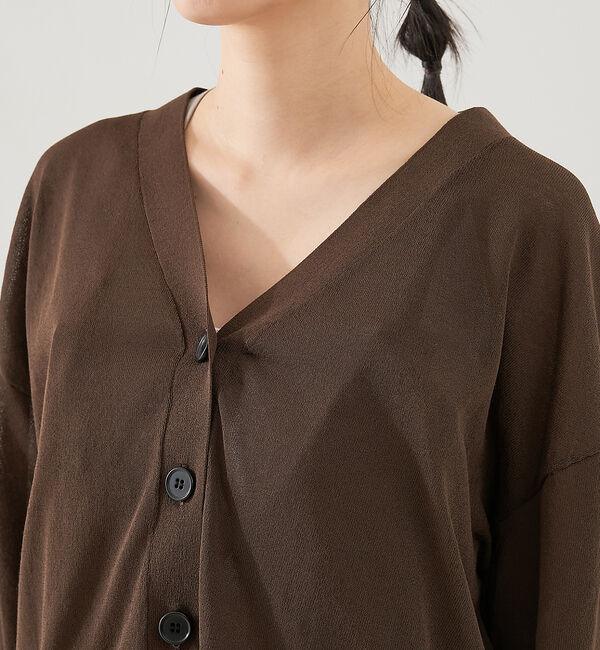 collex「Vネック ボックスシルエット シアーカーディガン」|カーディガン|