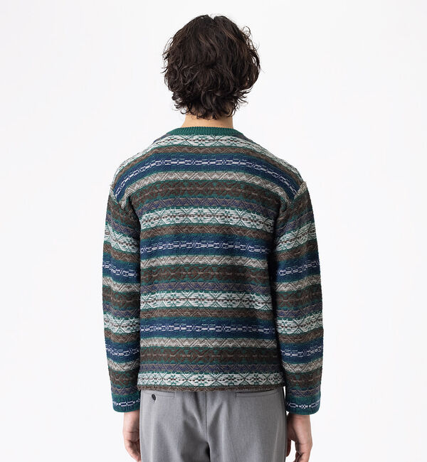 ABAHOUSE「バック サイド フェアアイル プルオーバー ニット」|ニット・セーター|