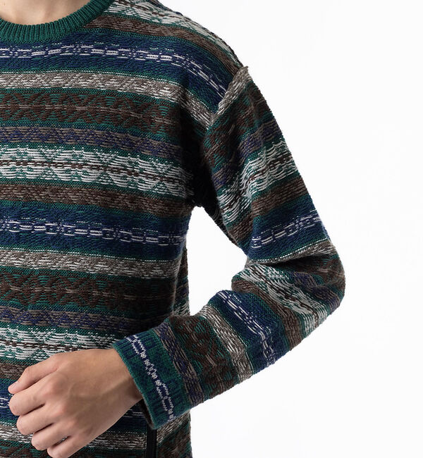 ABAHOUSE「バック サイド フェアアイル プルオーバー ニット」|ニット・セーター|