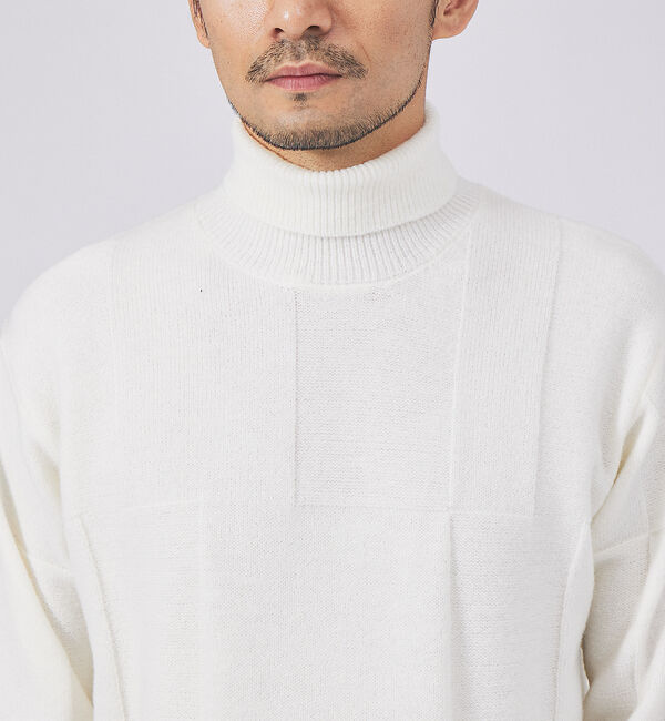 ABAHOUSE「チェック リンクス タートルネック ニット」|ニット・セーター|