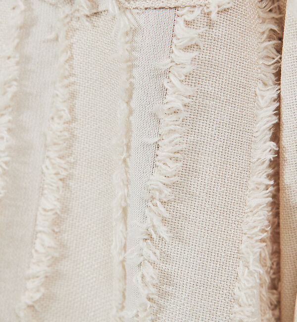 ABAHOUSE「【Revo.】フリンジストライプオーバーサイズシャツ」|シャツ・ブラウス|