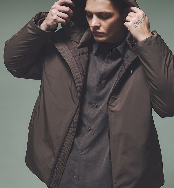 ABAHOUSE「【LIMONTA】700FP フーデットダウンジャケット / ショートブルゾン」|ダウン|ブラウン