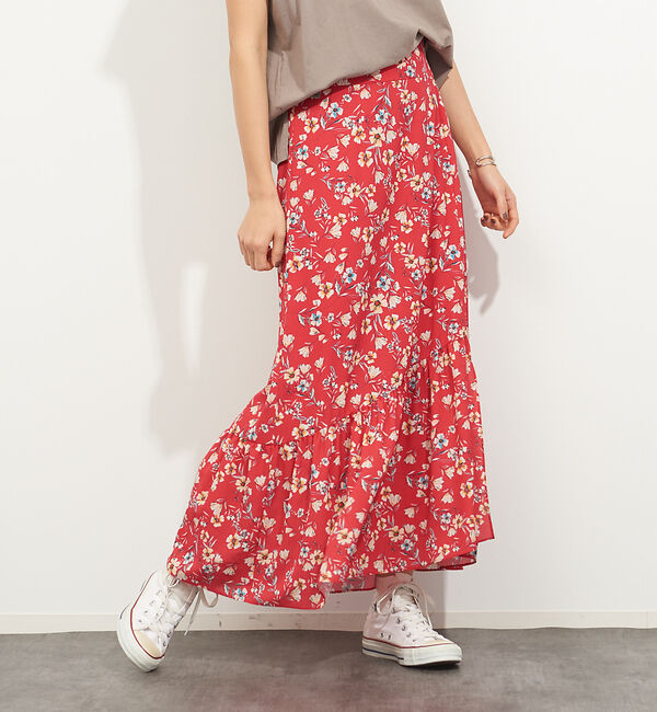 Rouge vif「フレンチフラワープリントスカート」|スカート|