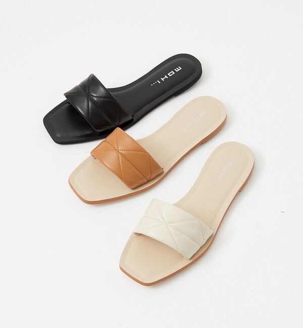 Rouge vif「【MOHI】スクウェアトゥミュールサンダル」|サンダル|